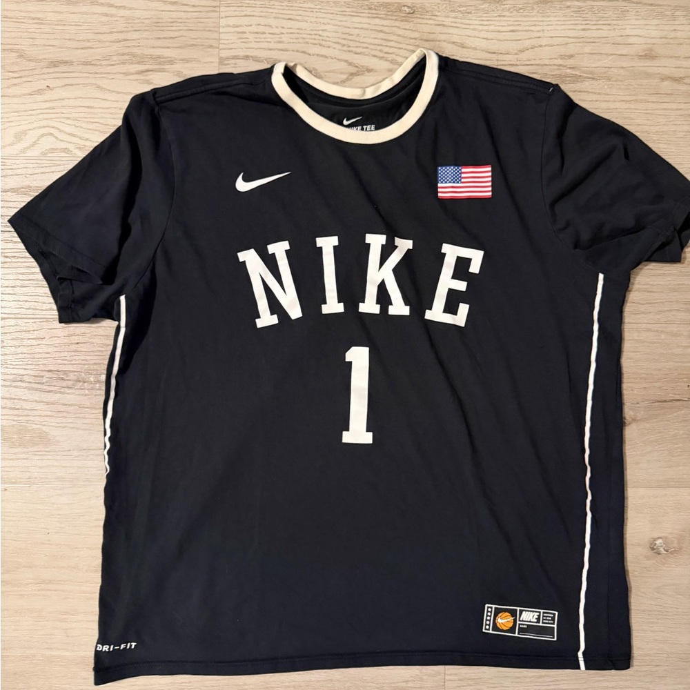Nike Black Basketball shirt with White Stripe